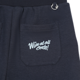 Wrap-over front panel for a clean layered look
Clean waistband with a basic drawstring
Relaxed silhouette for easy movement.
