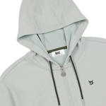 Cropped jersey zip-up hoodie with a clean silhouette
Front WAACKY logo detail
Sleeve slogan graphic for a subtle accent