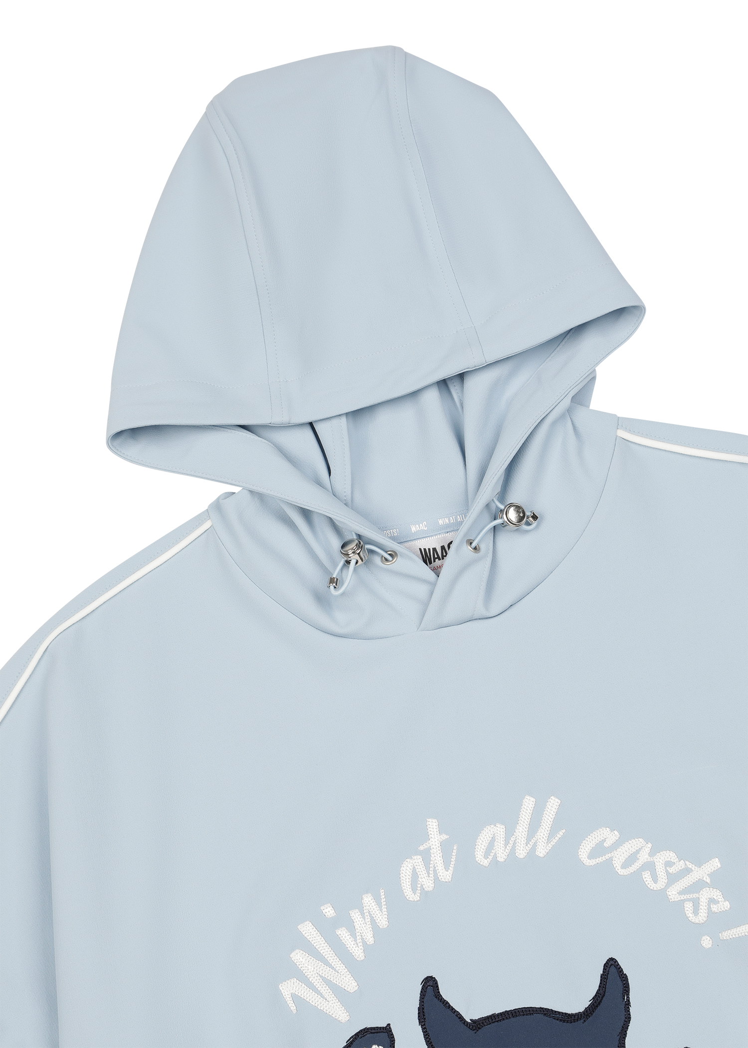 Short-sleeve hoodie with WAACKY flag graphics
Front and back logo artwork
Relaxed silhouette for everyday wear