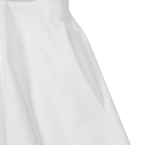 Sleeveless halter dress with a defined waistband detail
Flare silhouette with a pleated skirt
Functional side pockets detail