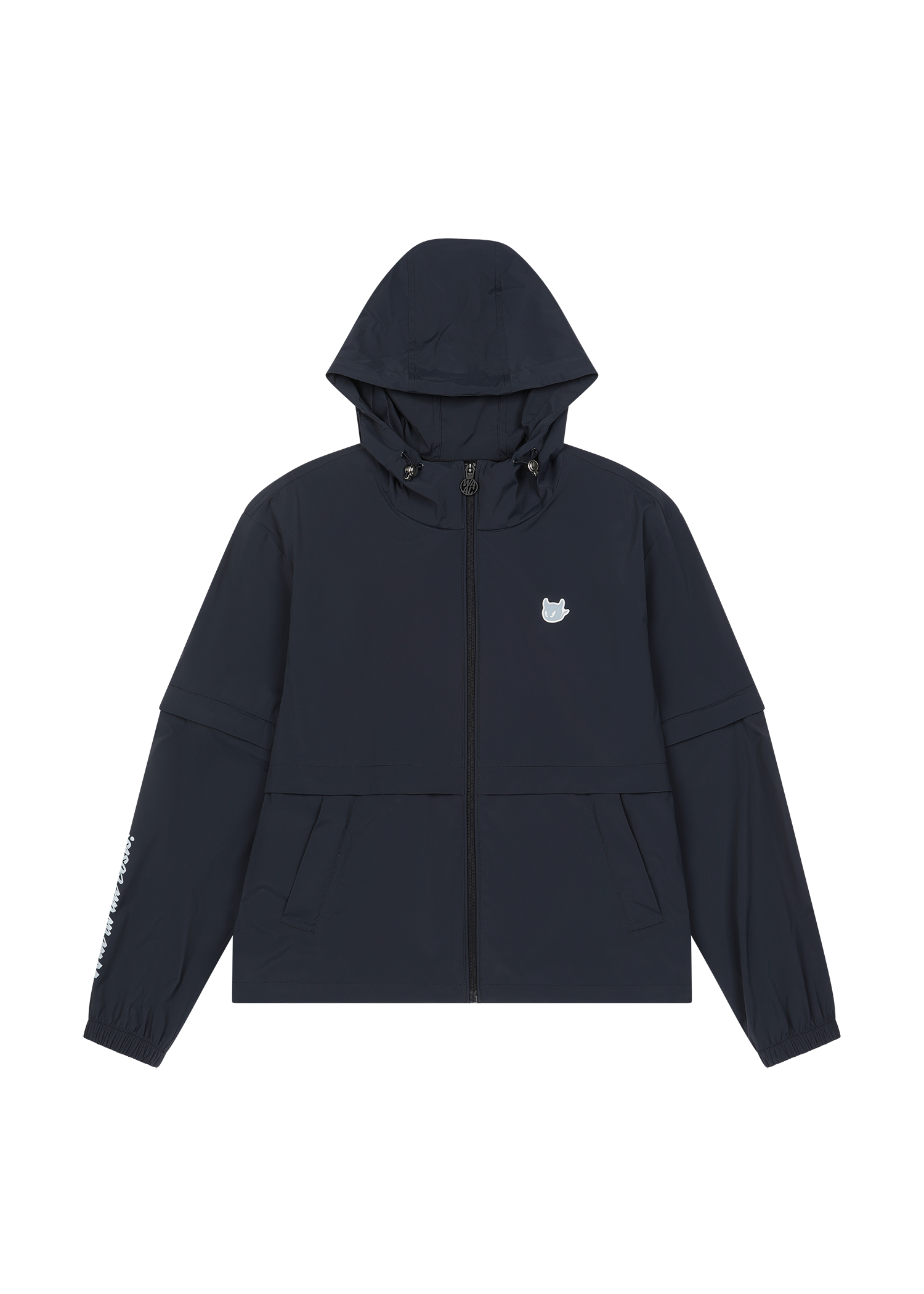 Lightweight zip up hoodie
Detachable sleeve design for flexible wear
Front WAACKY logo and sleeve graphic detail