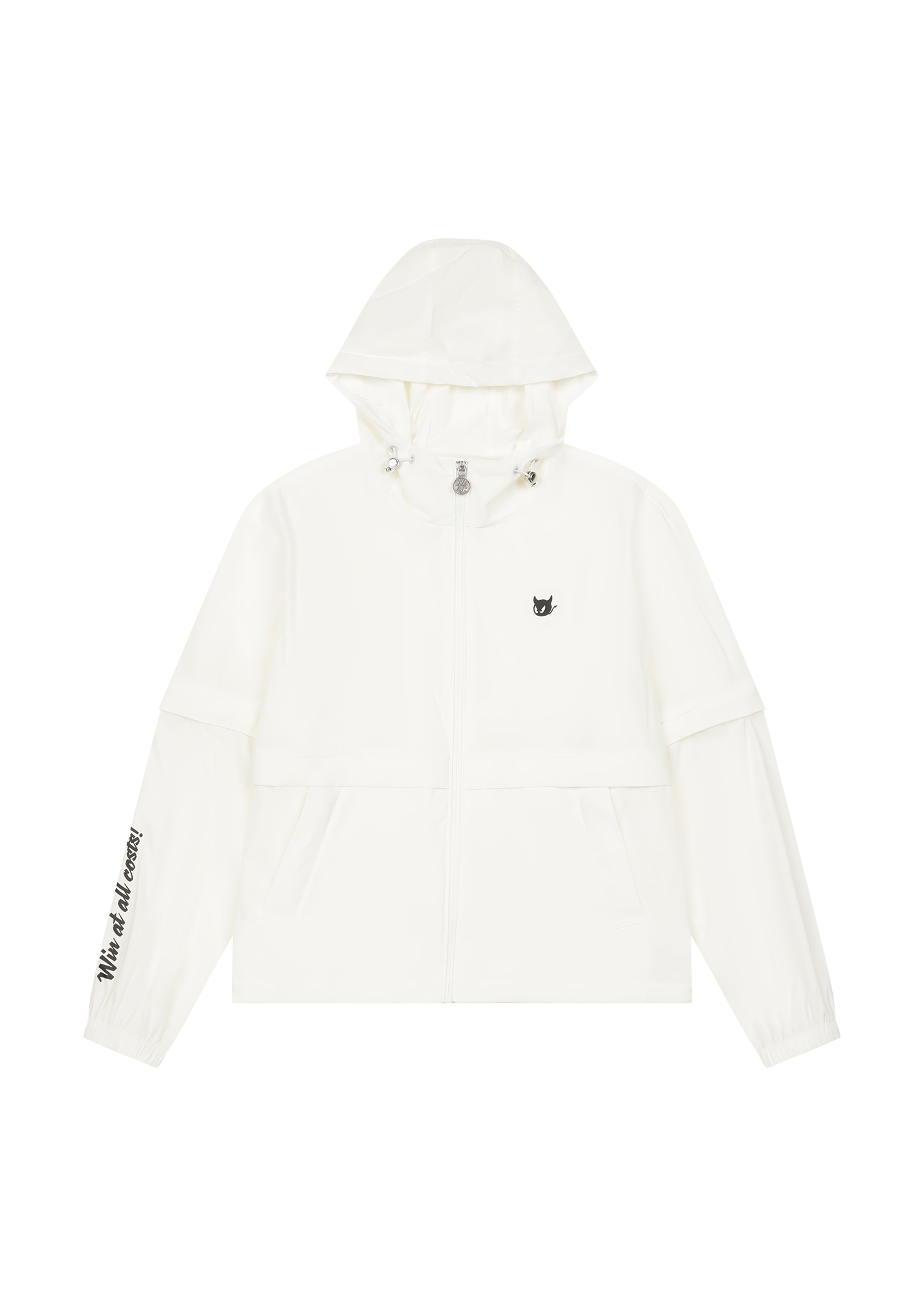 Lightweight zip up hoodie
Detachable sleeve design for flexible wear
Front WAACKY logo and sleeve graphic detail