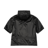 Short Sleeve String Zip Up Hoodie | Women