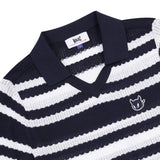 Multi Stripes Knit Polo | Women