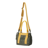 Color Tote Bag
with a two-tone panel design
Front slogan print and WAACKY emblem
Functional compartments for daily carry