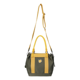Color Tote Bag
with a two-tone panel design
Front slogan print and WAACKY emblem
Functional compartments for daily carry