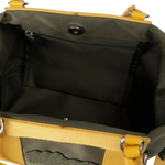 Color Tote Bag
with a two-tone panel design
Front slogan print and WAACKY emblem
Functional compartments for daily carry