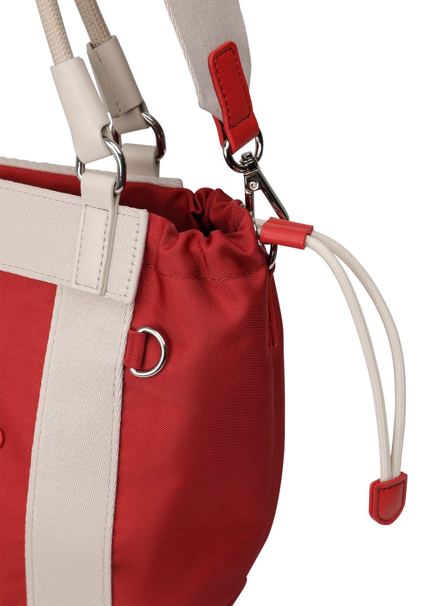 Color Tote Bag
with a two-tone panel design
Front slogan print and WAACKY emblem
Functional compartments for daily carry