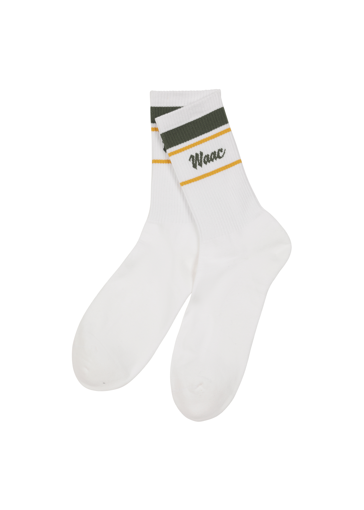 Color 3-pack Socks
Mid-length socks with contrast stripe detail
Simple logo lettering on the cuff
Comes as a three-color pack