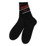 Color 3-pack Socks
Mid-length socks with contrast stripe detail
Simple logo lettering on the cuff
Comes as a three-color pack
