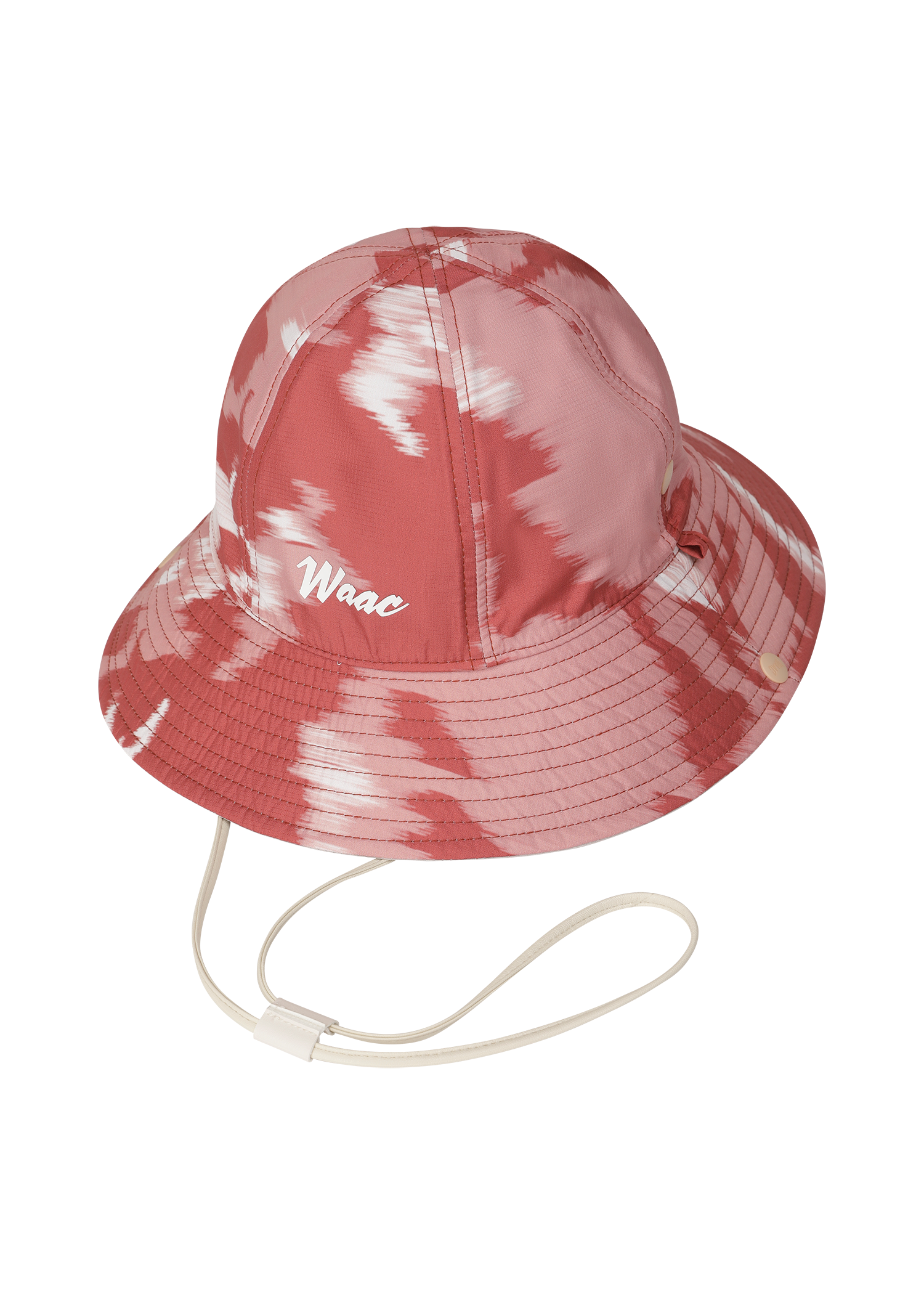 Smog Camo Reversible Bucket Hat
Reversible bucket hat with a solid side and smog-camo side
Front WAACKY emblem detail on the solid panel
Adjustable chin strap for a secure fit