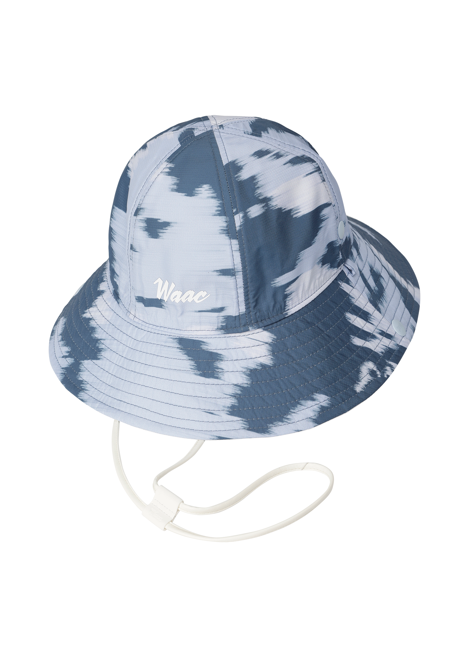 Smog Camo Reversible Bucket Hat
Reversible bucket hat with a solid side and smog-camo side
Front WAACKY emblem detail on the solid panel
Adjustable chin strap for a secure fit