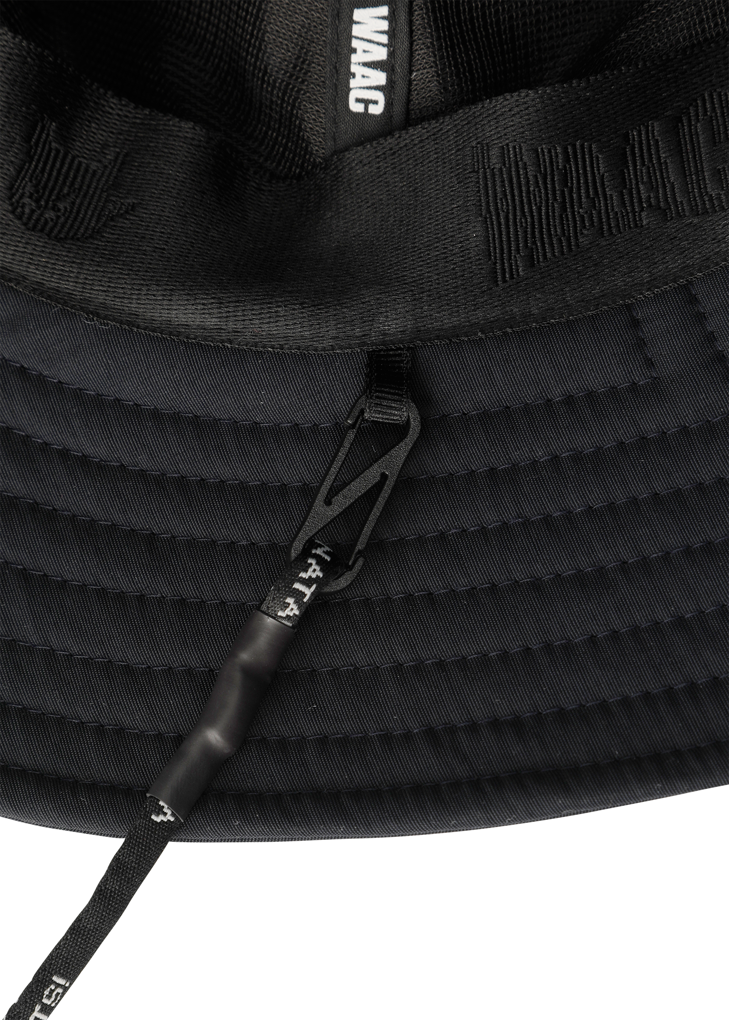 Snapback Bucket Hat
Bucket hat with a snapback-style adjustable back
Front WAACKY emblem detail
Chin strap for a secure and easy fit
