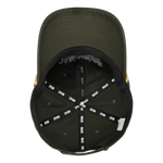 Curved-brim cap with a bold front slogan embroidery
Textured panel design adds a simple accent
Adjustable back strap for a comfortable fit