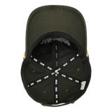 Curved-brim cap with a bold front slogan embroidery
Textured panel design adds a simple accent
Adjustable back strap for a comfortable fit