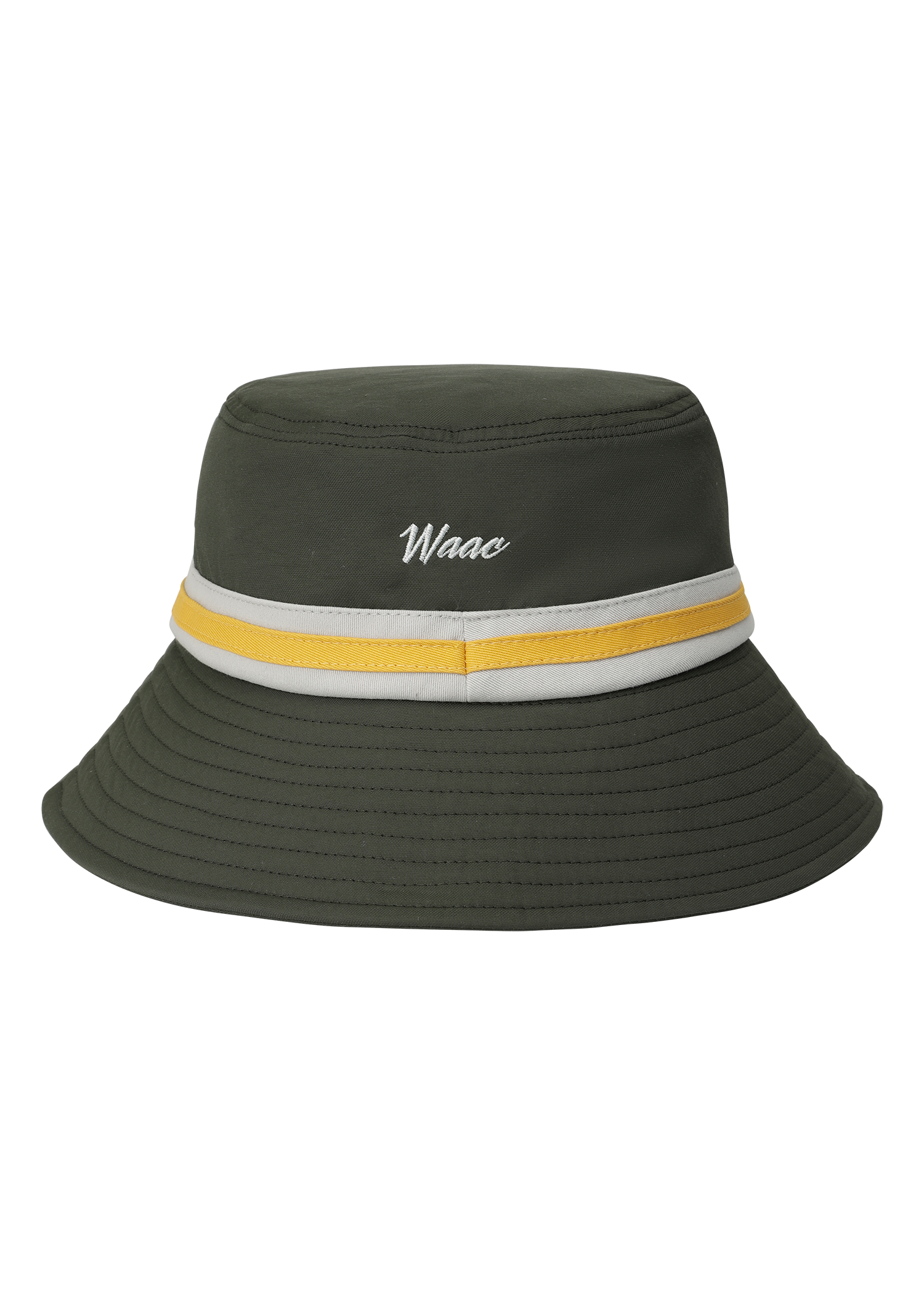 Color Tape Bucket Hat
with a color-tape accent&nbsp;
Front WAACKY emblem detail
Wide brim for a balanced silhouette