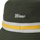 Color Tape Bucket Hat
with a color-tape accent&nbsp;
Front WAACKY emblem detail
Wide brim for a balanced silhouette