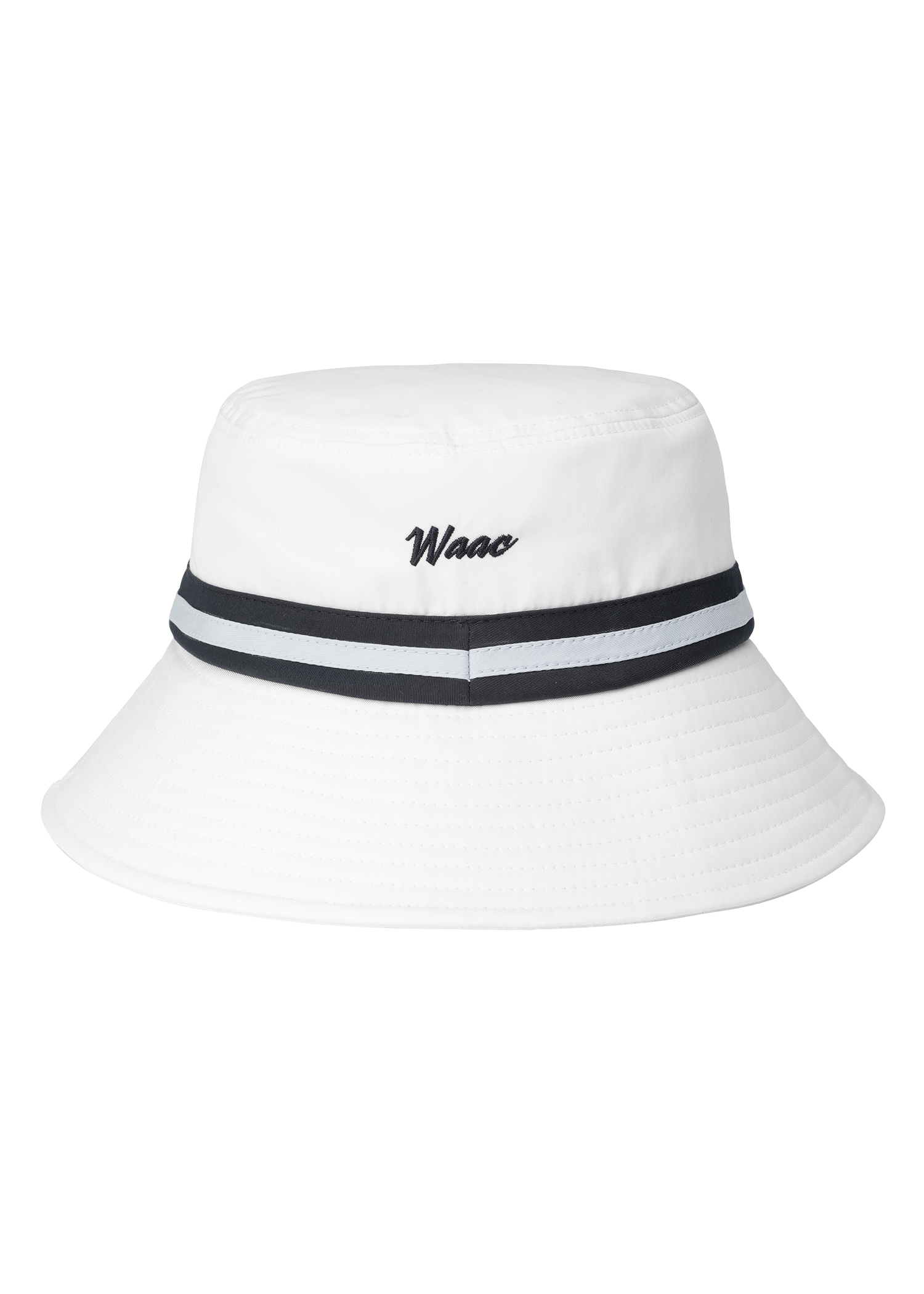 Color Tape Bucket Hat
with a color-tape accent&nbsp;
Front WAACKY emblem detail
Wide brim for a balanced silhouette