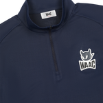 Lightweight half zip mid layer for transitional warmth
Reflective Players patch detail
Bold sleeve slogan graphic