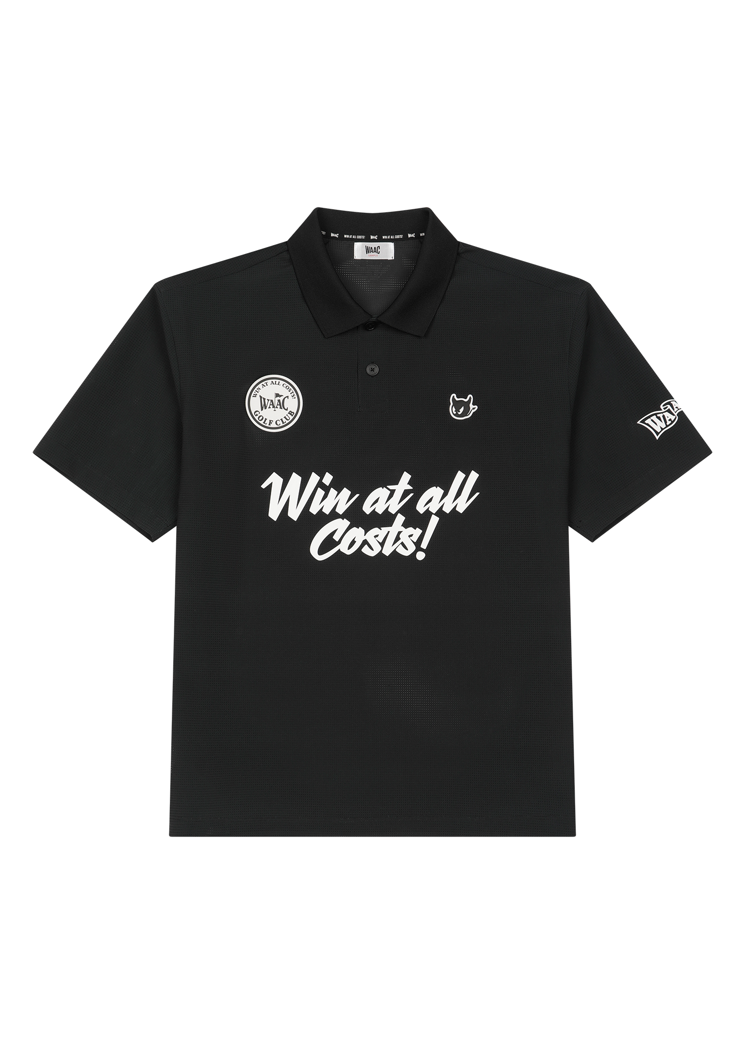 Air mesh polo in a relaxed loose fit
Front slogan and multi logo details
Breathable structure for active wear