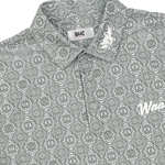 Lightweight stretch polo with a K monogram pattern
Front WAAC logo detail
Subtle sleeve graphic point