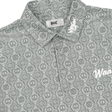 Lightweight stretch polo with a K monogram pattern
Front WAAC logo detail
Subtle sleeve graphic point