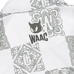 Lightweight stretch polo with a K checkboard pattern
Front WAAC logo detail
Pattern based visual point