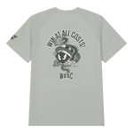 Soft jersey T shirt with a front WAAC logo detail
Back K Dragon WAACKY graphic
Sleeve logo point