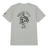 Soft jersey T shirt with a front WAAC logo detail
Back K Dragon WAACKY graphic
Sleeve logo point