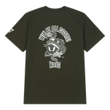 Soft jersey T shirt with a front WAAC logo detail
Back K Dragon WAACKY graphic
Sleeve logo point
