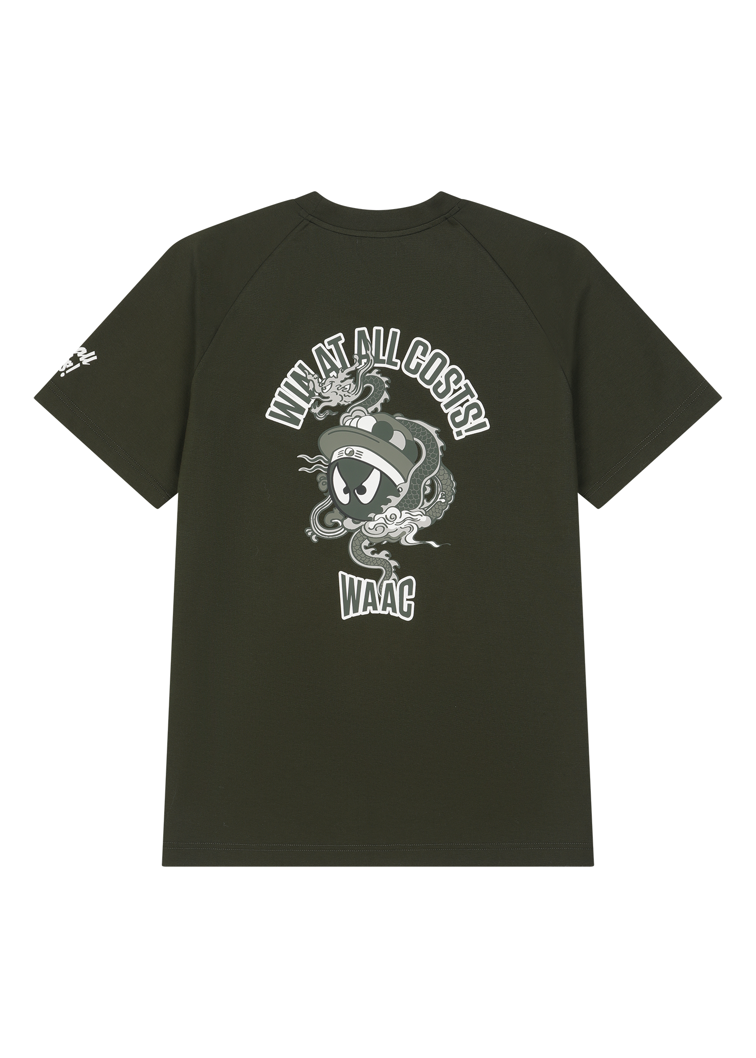 Soft jersey T shirt with a front WAAC logo detail
Back K Dragon WAACKY graphic
Sleeve logo point